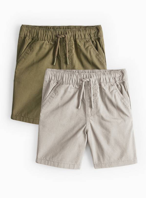 Khaki & Grey Shorts 2 Pack 1-2 years